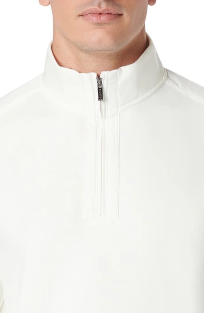 Shop Bugatchi Soft Touch Quarter Zip Pullover In Chalk