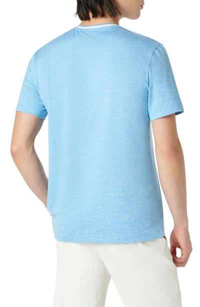 Shop Bugatchi V-neck Performance T-shirt In Azure