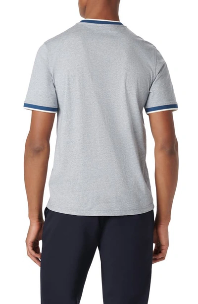 Bugatchi High V-neck T-shirt In Slate