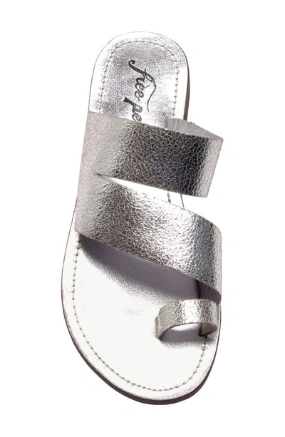 Shop Free People Abilene Toe Loop Sandal In Silver