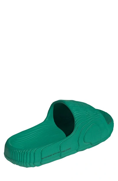 Shop Adidas Originals Adilette Sport Slide Sandal In Bold Green/ Bold Green/ Black