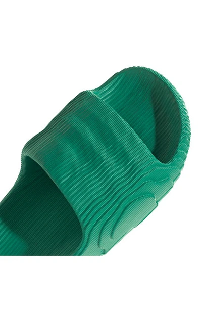 Shop Adidas Originals Adilette Sport Slide Sandal In Bold Green/ Bold Green/ Black