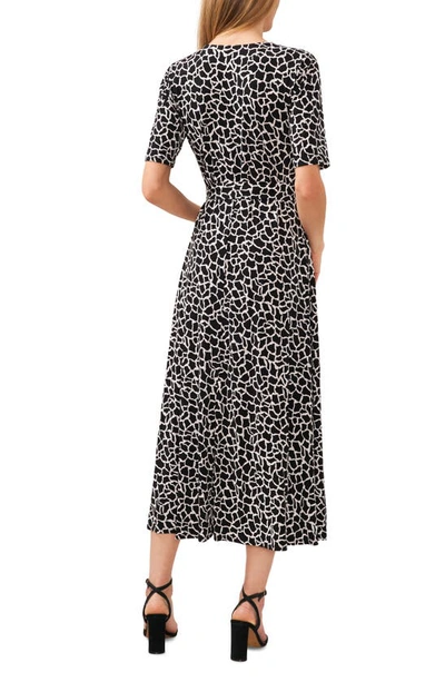 Chaus V-neck Tie Waist Knit Dress In Carnation