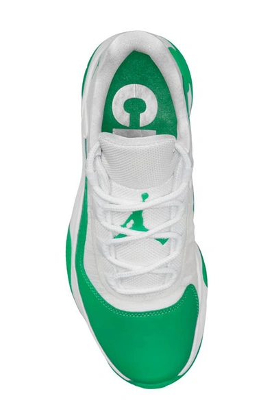 Jordan Air  11 Cmft Low Sneaker In White/ Lucky Green/ White