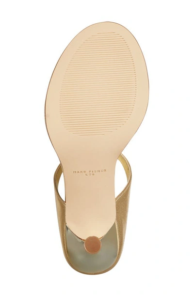 Marc Fisher Ltd Alonde Slide Sandal In Gold