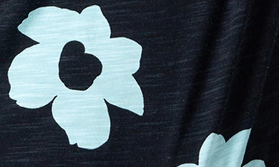 Shop Sanctuary The Perfect Geo Print Cotton Blend Knit Top In Aqua Flower