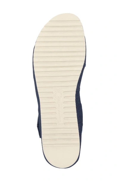 L'amour Des Pieds Abrilla Slingback Platform Wedge Sandal In Blue