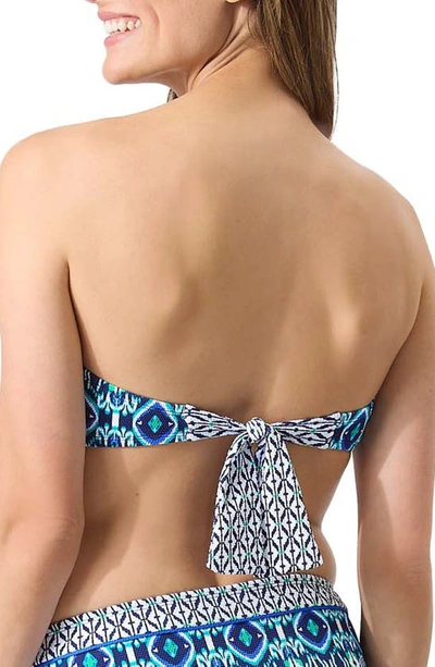 Shop Tommy Bahama Island Cays Ikat Bandeau Bikini Top In Beaming Blue