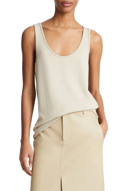 Shop Vince Relaxed Scoop Neck Tank In Sepia