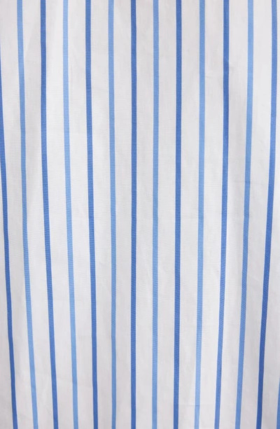 Shop Dries Van Noten Oversize Stripe Button-up Cocoon Shirt In Light Blue