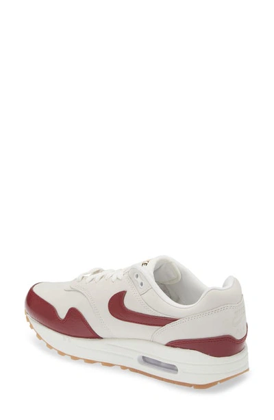 Nike Air Max 1 Lx Sneaker In Sail/ Team Red/ Light Brown