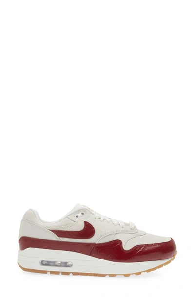 Nike Air Max 1 Lx Sneaker In Sail/ Team Red/ Light Brown