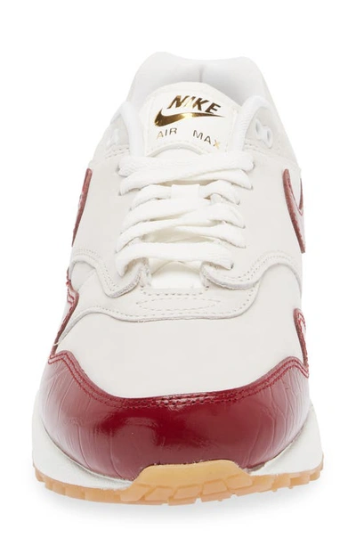 Nike Air Max 1 Lx Sneaker In Sail/ Team Red/ Light Brown