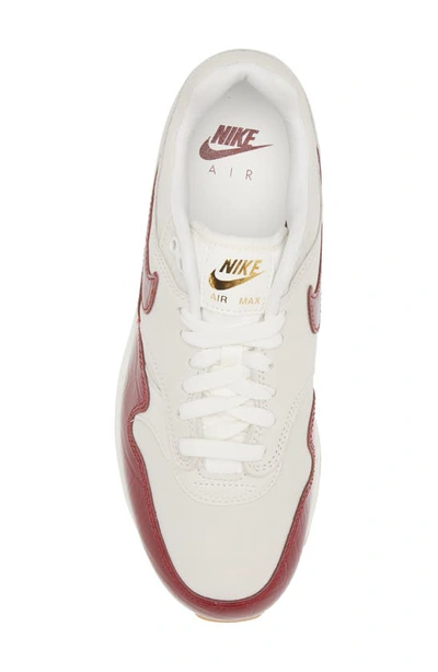 Nike Air Max 1 Lx Sneaker In Sail/ Team Red/ Light Brown