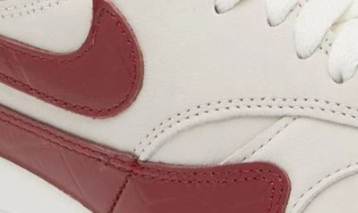 Nike Air Max 1 Lx Sneaker In Sail/ Team Red/ Light Brown
