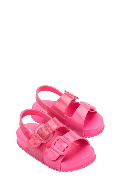 Shop Mini Melissa Kids' Mini Cozy Slingback Sandal In Pink Glitter