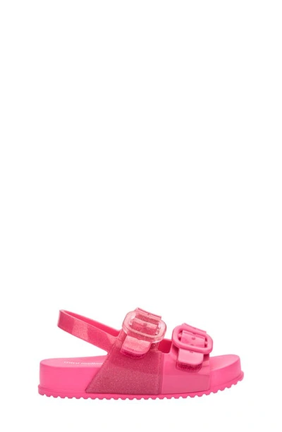 Shop Mini Melissa Kids' Mini Cozy Slingback Sandal In Pink Glitter
