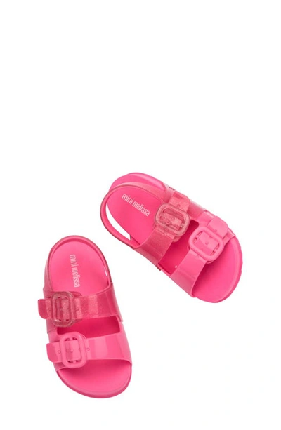 Shop Mini Melissa Kids' Mini Cozy Slingback Sandal In Pink Glitter