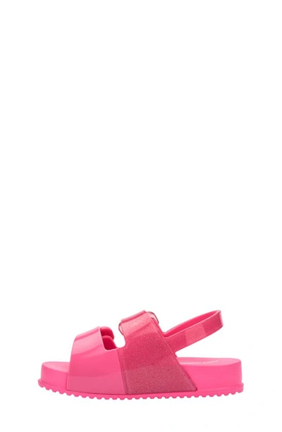 Shop Mini Melissa Kids' Mini Cozy Slingback Sandal In Pink Glitter