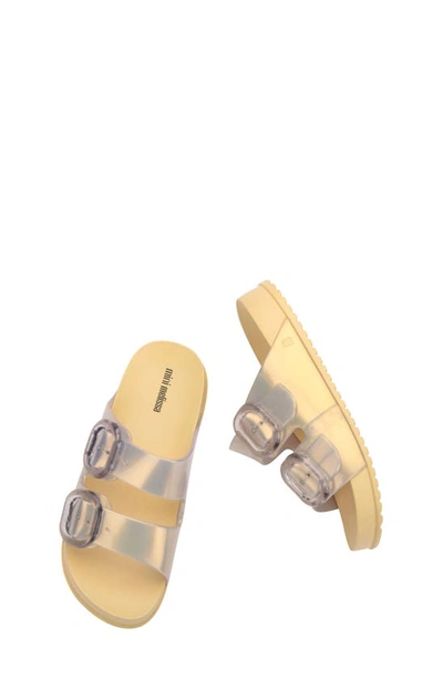 Mini Melissa Girls' Cozy Slides - Toddler, Little Kid, Big Kid In Pearly Yellow