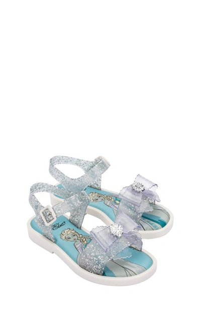 Shop Mini Melissa X Disney Mar Jelly Sandal In Clear Glit