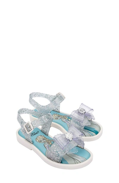 Mini Melissa X Disney Mar Jelly Sandal In Clear Glit
