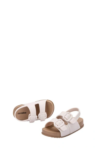 Shop Mini Melissa Kids' Mini Cozy Slingback Sandal In Brown/ Whte