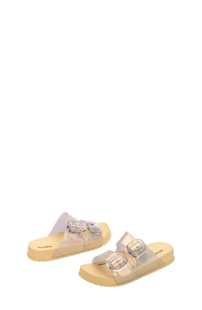 Shop Mini Melissa Kids' Mini Cozy Slide Sandal In Pearly Yellow