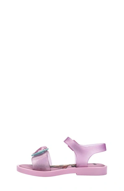 Mini Melissa X Disney Mar Jelly Sandal In Pink Glitt