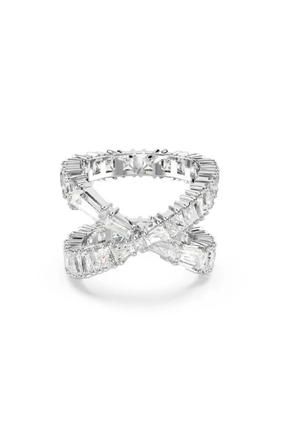 Shop Swarovski Hyperbola Ring In Silver