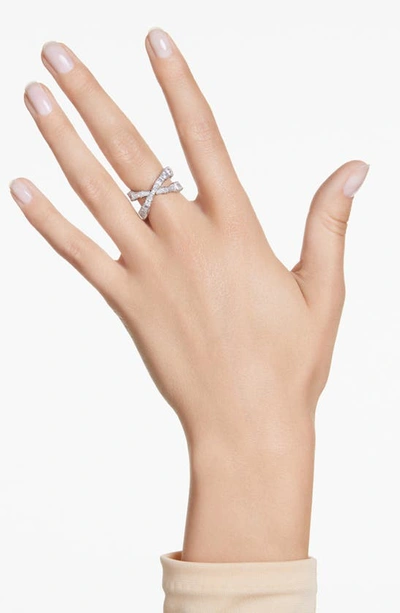 Swarovski Hyperbola Infinity Ring In Silver