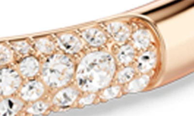 Shop Swarovski Meteora Hinge Bangle In Rose Gold