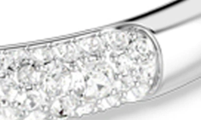 Shop Swarovski Meteora Hinge Bangle In Silver