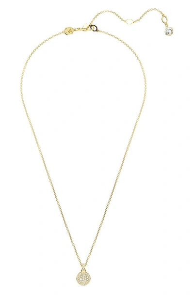 Shop Swarovski Meteora Crystal Pendant Necklace In Gold