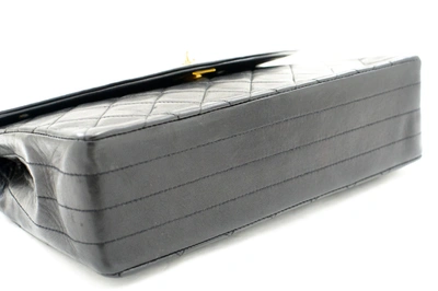 Pre-owned Chanel Half Moon Black Leather Shoulder Bag ()
