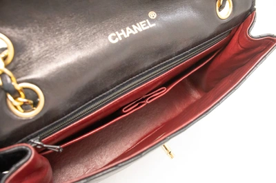 Pre-owned Chanel Half Moon Black Leather Shoulder Bag ()