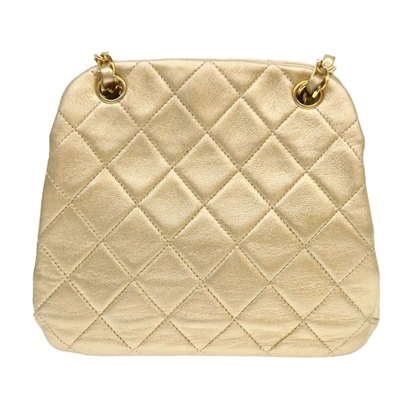Pre-owned Chanel Matelassé Gold Leather Shoulder Bag ()