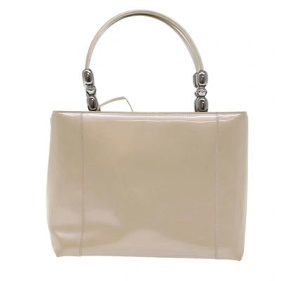 Shop Dior Beige Patent Leather Tote Bag ()