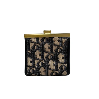 Shop Dior Oblique Beige Canvas Wallet  ()