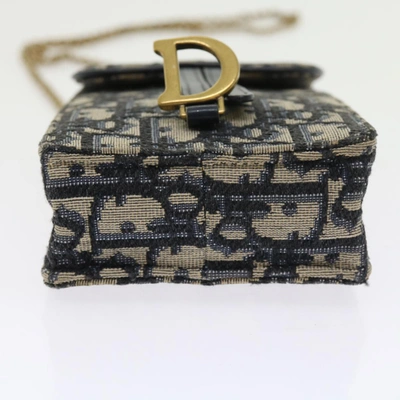 Shop Dior Saddle Beige Canvas Clutch Bag ()