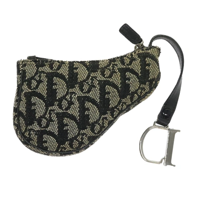 Shop Dior Saddle Black Canvas Clutch Bag ()