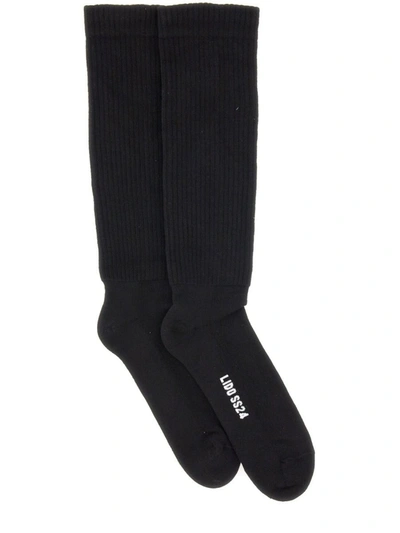 Shop Rick Owens Knitted Socks In Black
