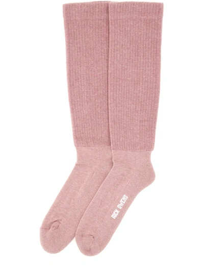 Shop Rick Owens Knitted Socks In Pink