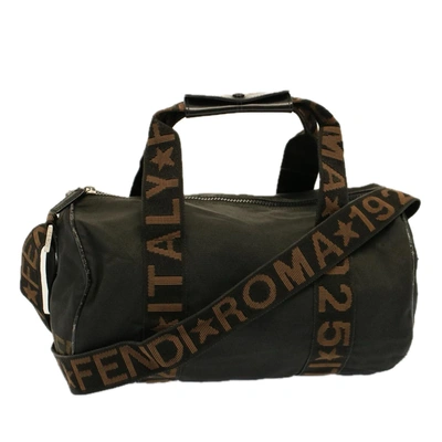 Shop Fendi Roma Brown Synthetic Travel Bag ()