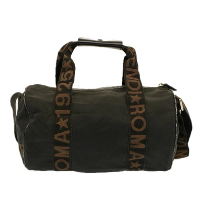 Shop Fendi Roma Brown Synthetic Travel Bag ()