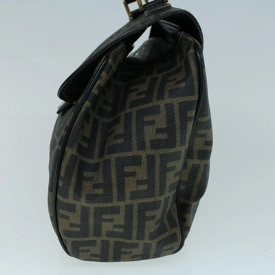 Shop Fendi Zucca Red Canvas Shoulder Bag ()