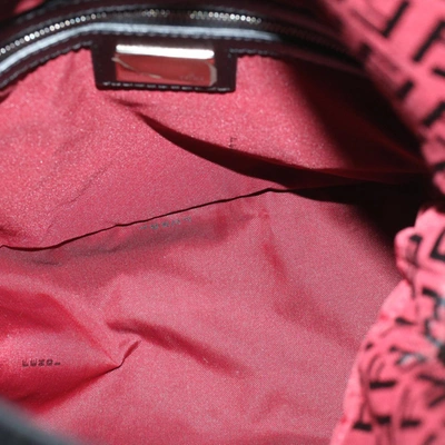 Shop Fendi Zucchino Red Canvas Shoulder Bag ()