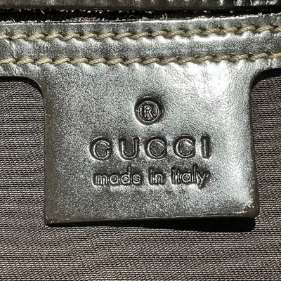 Shop Gucci Cabas Grey Leather Tote Bag ()
