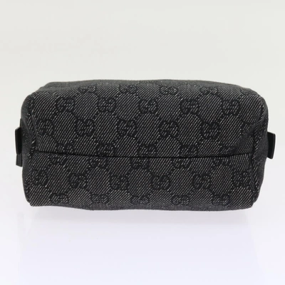 Shop Gucci Cosmetic Pouch Black Canvas Clutch Bag ()
