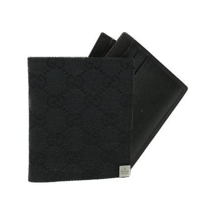 Shop Gucci Gg Canvas Black Canvas Wallet  ()